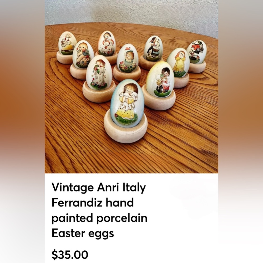 Vintage Porcelain Hand Painted Eggs